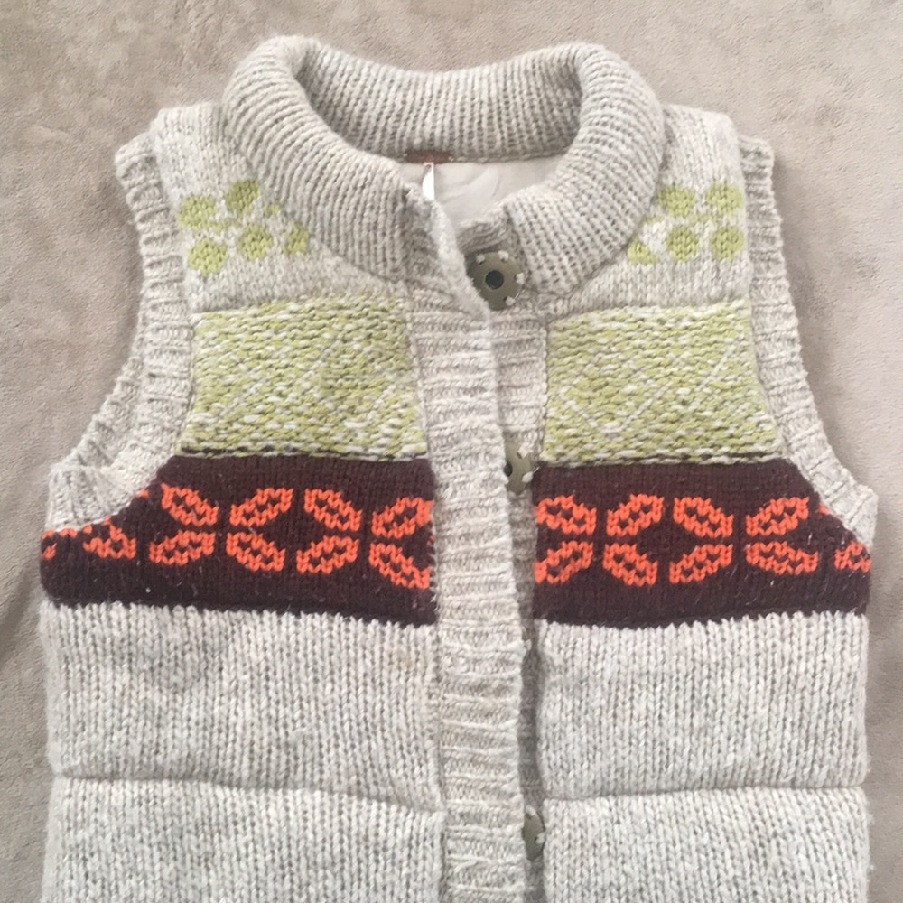 Free people sweater vest.  Super cute and cozy